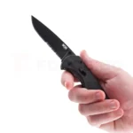Сгъваем нож SOG Flash II Black TiNi Serrated 89мм » Force.BG