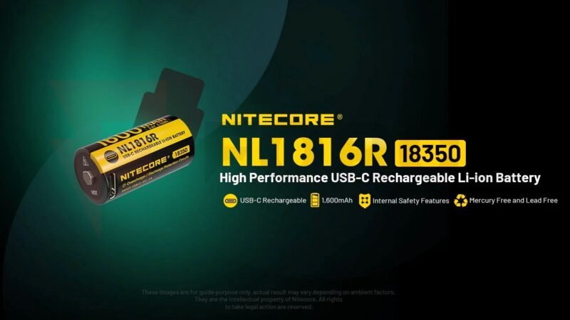 Акумулаторна батерия 18350 Nitecore NL1816R 1600mAh USB-C » Force.BG