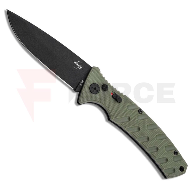 Автоматичен Нож Böker Large Strike D2 Grivory Green » Force.BG
