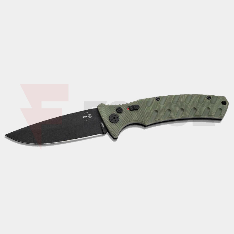 Автоматичен Нож Böker Large Strike D2 Grivory Green » Force.BG