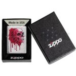 Бензинова запалка Zippo Red Skull Design and Silver » Force.BG