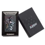 Бензинова запалка Zippo Wolf Skull Feather Design » Force.BG