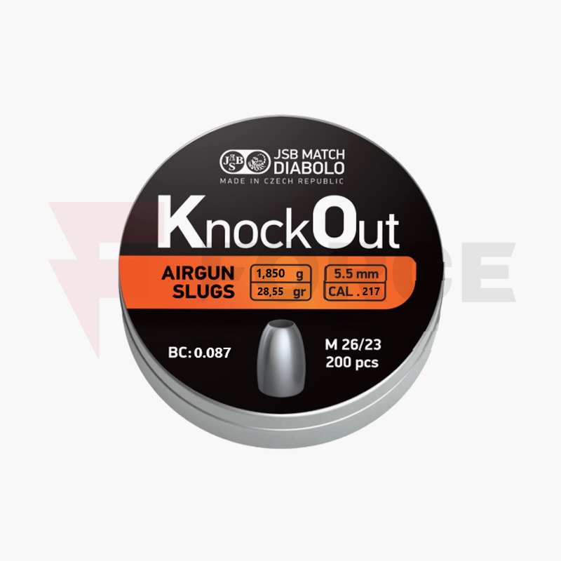 Слугове JSB KO Slugs 5,50mm 1,850гр 200бр » Force.BG