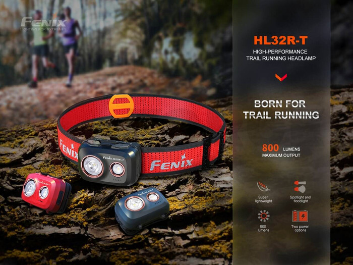 Челник Fenix HL32R-T 800 Лумена RECHARGEABLE HEADLAMP Black » Force.BG