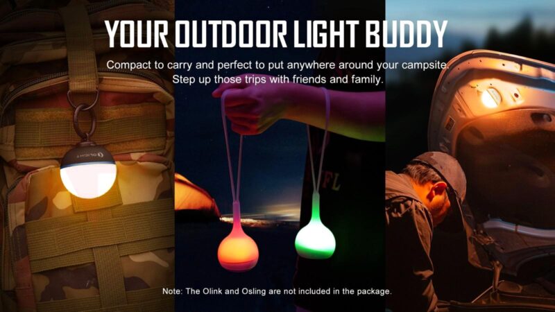 Силиконов държач Osling за къмпинг лампа Olight Obulb - бял » Force.BG
