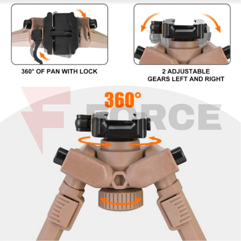 Двунога за оръжие Discoveryopt DO360 - Черна » Force.BG