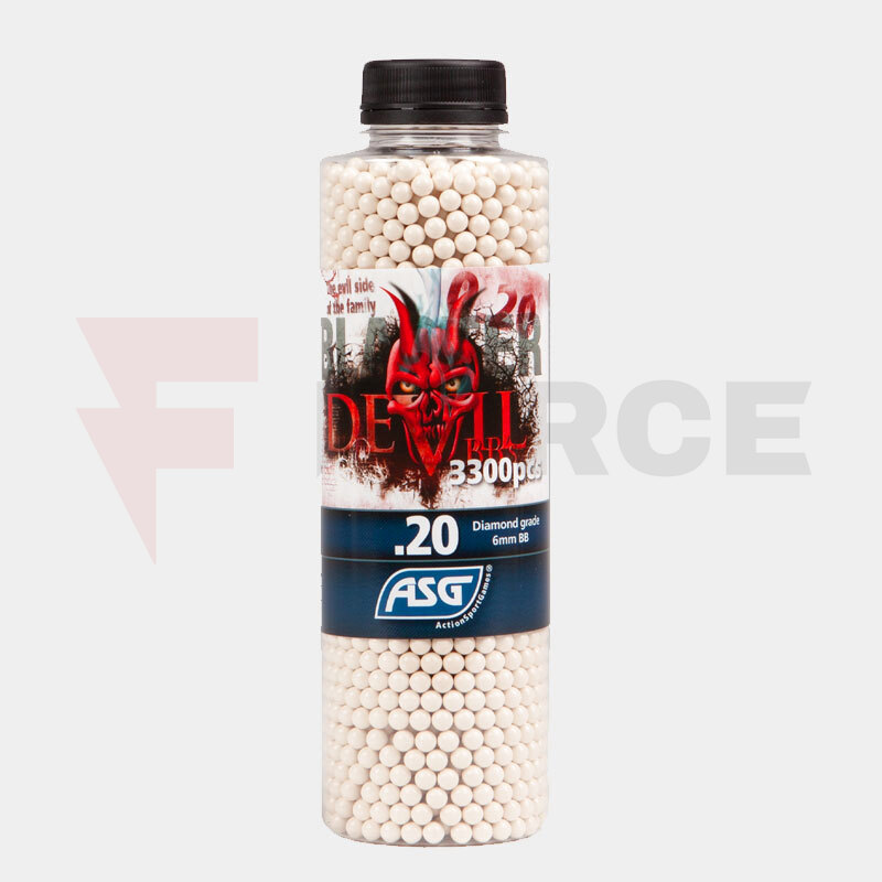 Еърсофт Топчета ASG Devil 0.20гр 3300 бр. бели 6мм » Force.BG