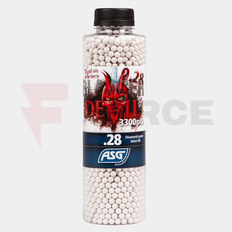Еърсофт Топчета ASG Devil 0.28гр 3300 бр. бели 6мм » Force.BG