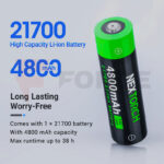 Тактически фенер Nextorch P81 3000lm 21700 алуминий » Force.BG