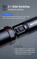 Тактически фенер Nextorch P81 3000lm 21700 алуминий » Force.BG