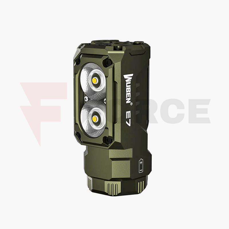 Многофункционален фенер Wuben E7 1800 лумена Army Green » Force.BG