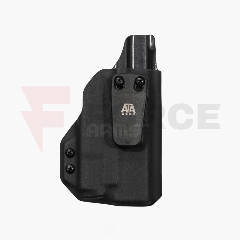 Кайдекс кобур за вътрешно носене ATA GEAR Fantom ver.3 за GLOCK 17/22 Black за Лява Ръка и фенер Olight Baldr Mini » Force.BG