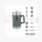 Къмпинг френска преса за кафе Stanley Classic Stay Hot French Press 1.4L Hammertone Green » Force.BG