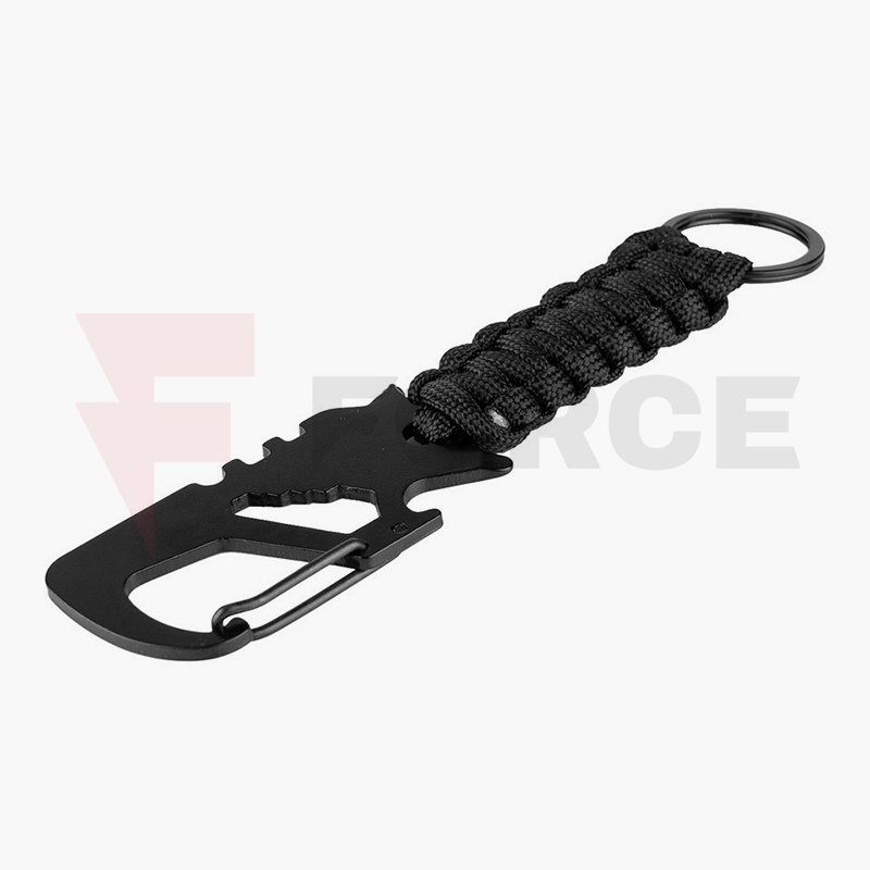 Карабинер мултитул с паракорд 101 INC черен 15см » Force.BG