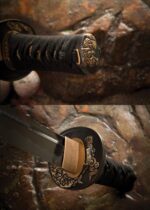 Катана меч Cold Steel Gold Lion Sword от Дамаска стомана » Force.BG