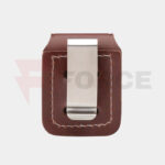 Кожен калъф за запалка Zippo кафяв с клипс » Force.BG