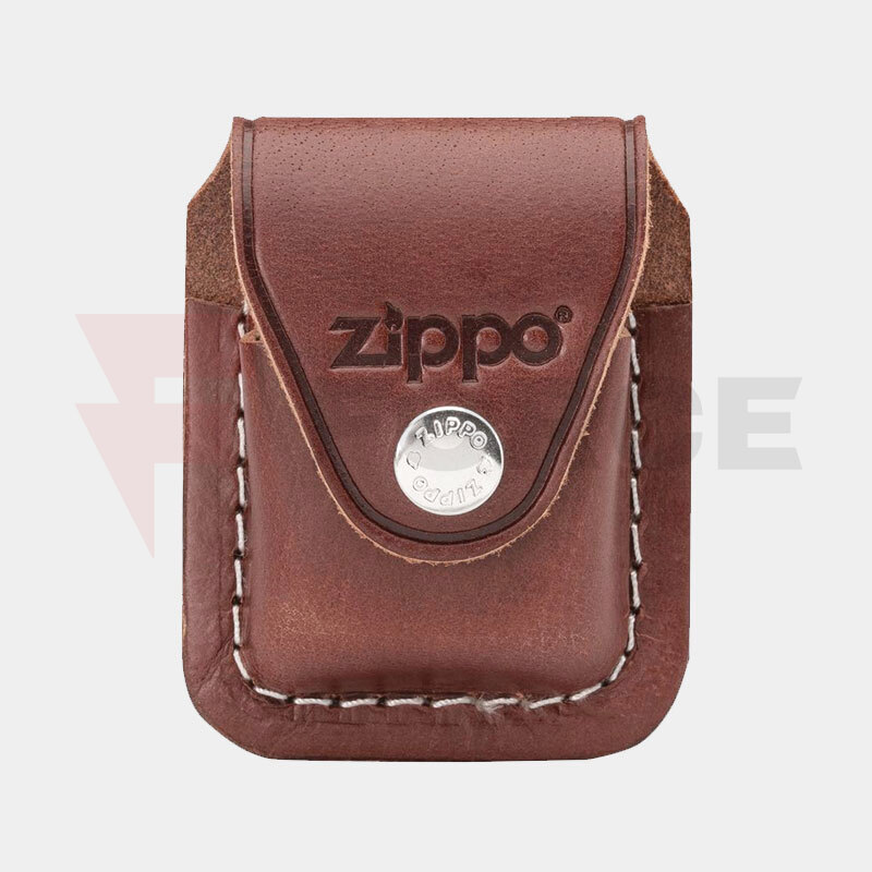 Кожен калъф за запалка Zippo кафяв с клипс » Force.BG