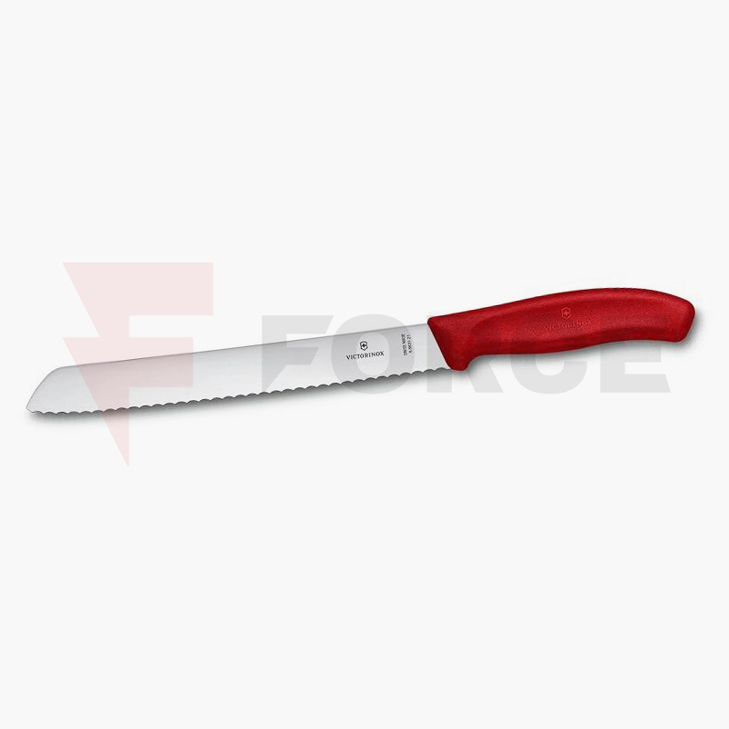 Назъбен кухненски нож Victorinox Swiss Classic 210 мм червен » Force.BG