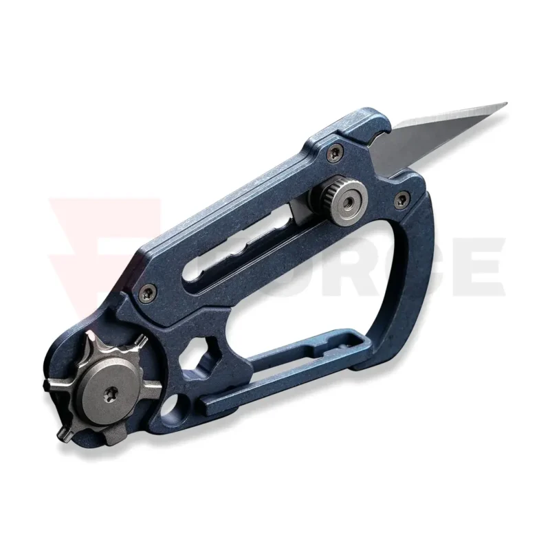 Мултифункционален карабинер CIVIVI Polymorph син титан » Force.BG