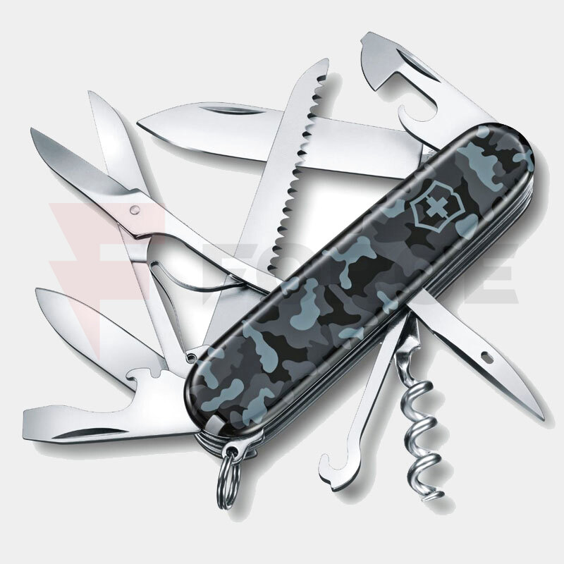 Мултифункционален Швейцарски Джобен Нож Victorinox Huntsman Stainless Steel Plastic Navy Camouflage » Force.BG