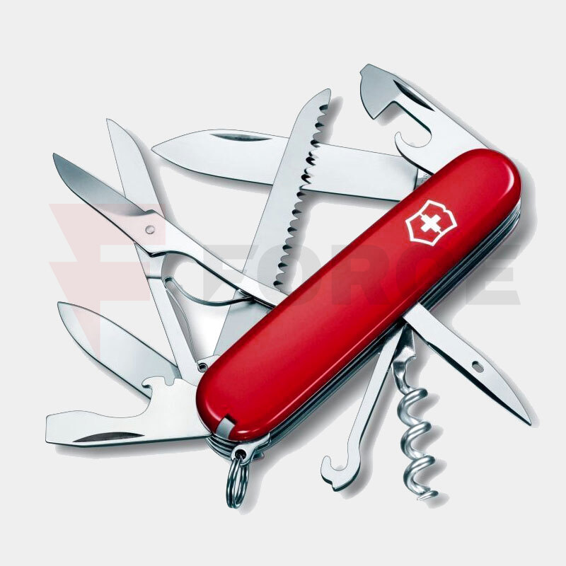 Мултифункционален Швейцарски Джобен Нож Victorinox Huntsman Stainless Steel Plastic Red » Force.BG