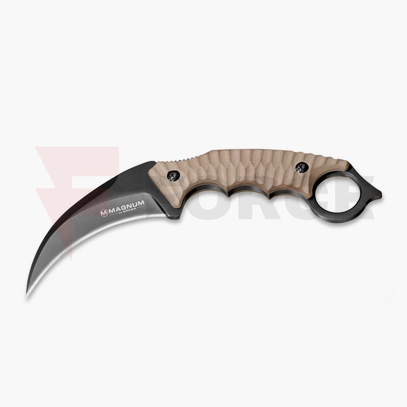 Керамбит нож Boker Magnum Spike 440A G10 пустинен кафяв » Force.BG
