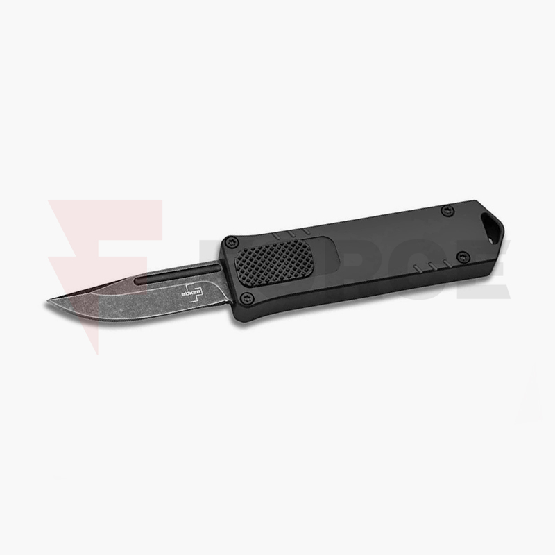 Автоматичен джобен нож Boker Plus USB OTF 2.0 D2 черен алуминий » Force.BG