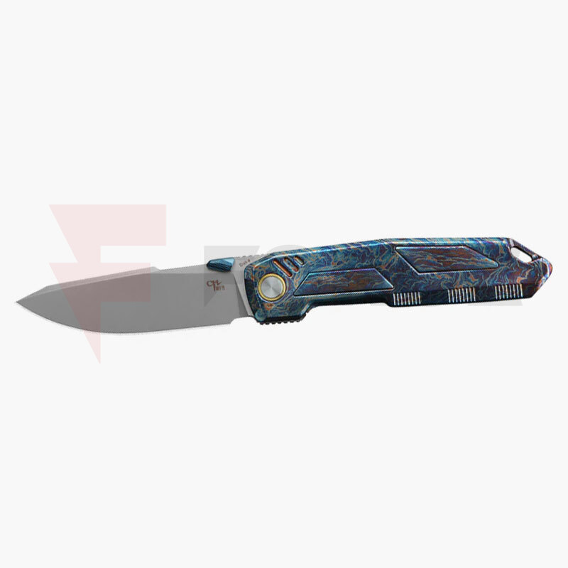 Нож CH KNIVES DUKE M390 Titanium Flaming