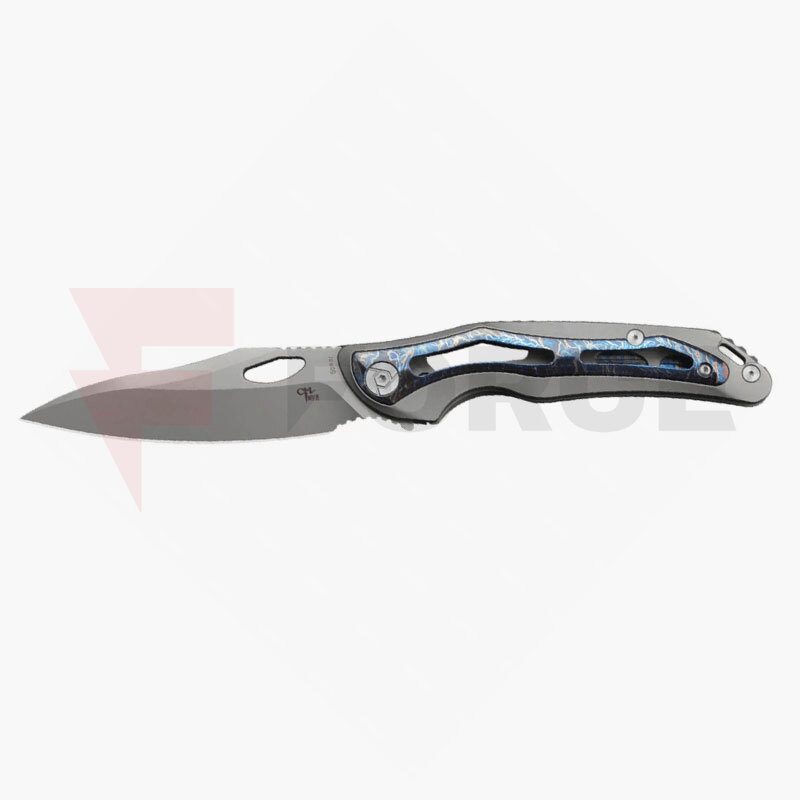 Нож CH KNIVES SPEAR-GR2 M390 Titanium Gray & Blue