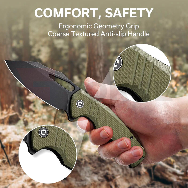 Джобен нож Civivi BullTusk 14C28N G10 OD GREEN 8.8 см » Force.BG
