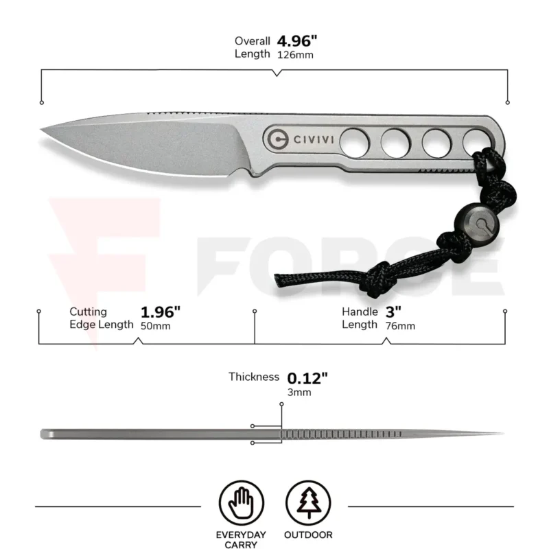 Нож за врата CIVIVI Circulus Gray SW 10Cr15CoMoV » Force.BG