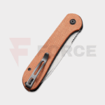 Сгъваем нож Civivi Elementum 14C28N Button Lock Brown Micarta » Force.BG