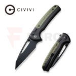 Сгъваем нож Civivi Sentinel Strike K110 черен алуминий OD Green FRN 9.4 см » Force.BG