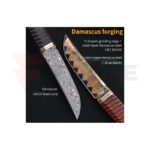 Фиксиран нож Critical Strike ZHD0401E T10 Copper Damascus Dalbergia Black » Force.BG