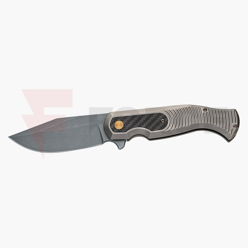 Сгъваем нож Fox Eastwood Tiger S90V титан с карбон » Force.BG