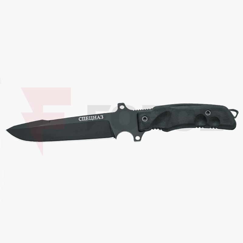 Фиксиран нож Fox PREDATOR СПЕЦНАЗ N690 FORPRENE Black » Force.BG
