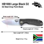 Нож Honey Badger Flipper Large D2 FRN Black » Force.BG