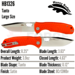 Нож Honey Badger Tanto Flipper Large 8Cr13MoV FRN Orange » Force.BG