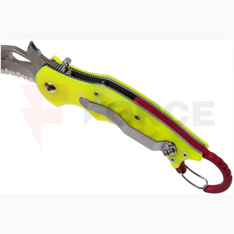Нож Карамбит Fox Mini Rescue N690 G10 Жълт 180мм » Force.BG