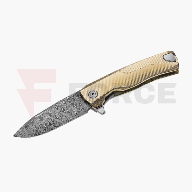 Сгъваем нож с дамаска стомана LionSteel ROK Damascus Gold » Force.BG