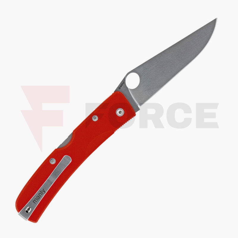 Сгъваем нож Manly Peak S90V с червена G10 ръкохватка » Force.BG