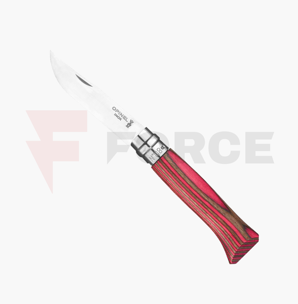 Сгъваем нож Opinel No 08 неръждаема стомана, дръжка бреза червена » Force.BG Сгъваем нож Opinel No 08 неръждаема стомана, дръжка бреза червена » Force.BG