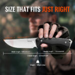 Фиксиран нож Ruike F186-MB Black D2 Micarta 106 мм » Force.BG