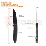 Сгъваем нож RUIKE P831S-SB 14C28N 85 мм острие » Force.BG