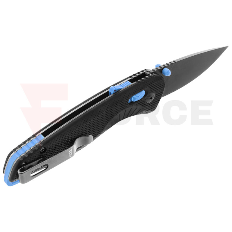 Сгъваем нож SOG Aegis AT Black & Cyan D2 стомана 80мм » Force.BG