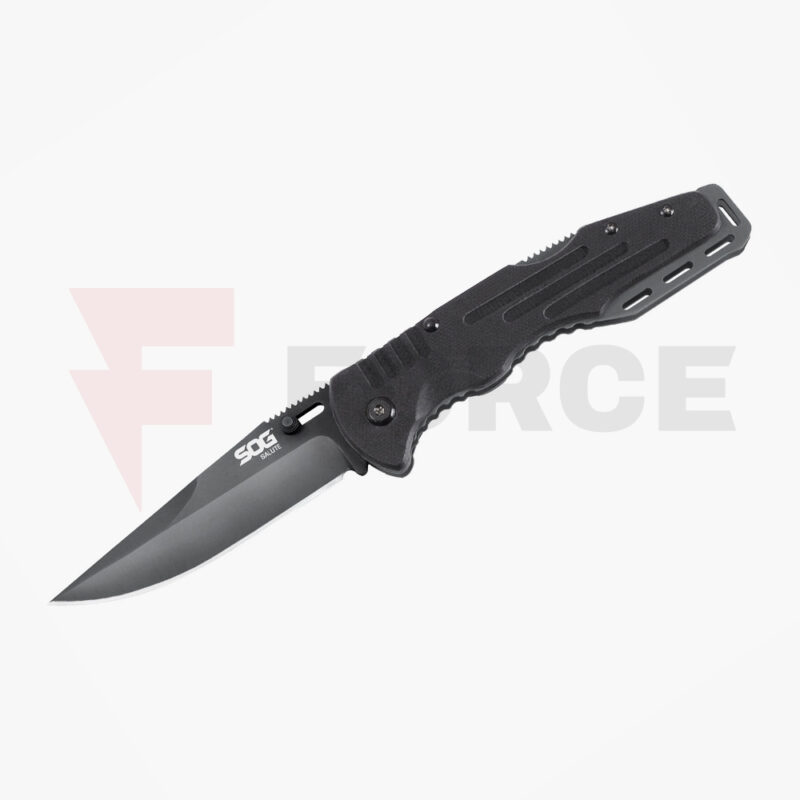 Тактически сгъваем нож SOG SALUTE CLIP POINT BLACK 92mm » Force.BG