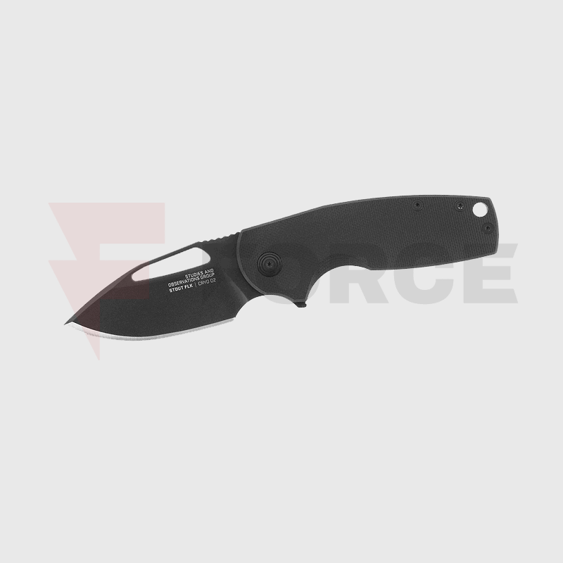 Компактен джобен нож SOG Stout FLK D2 G10 Black » Force.BG