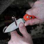 Сгъваем нож Vosteed Raccoon Crossbar Lock 14C28N G10 Orange » Force.BG