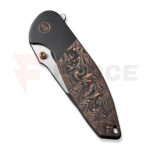 Джобен нож с титанова дръжка WE Knife Nitro OG CPM 20CV Black & Copper Foil Carbon » Force.BG
