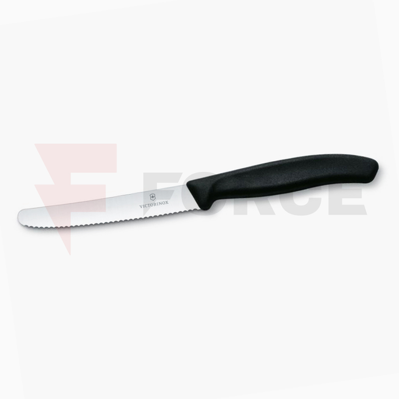 Кухненски нож Victorinox Swiss Classic 11 см назъбен черен » Force.BG